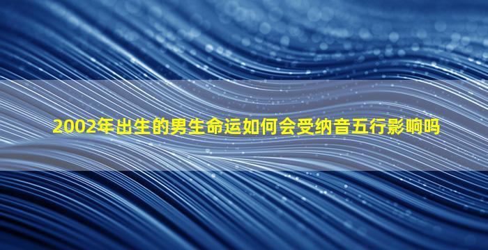 2002年出生的男生命运如何会受纳音五行影响吗