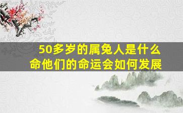 50多岁的属兔人是什么命他们的命运会如何发展